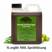 Neemöl Niemöl mit Emulgator 1L Konzentrat - ergibt 100L Sprühlösung / Gießlösung für Pflanzen