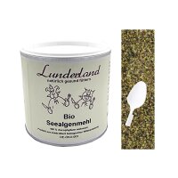 Lunderland Bio Seealgenmehl 400g Einzelfuttermittel für Hunde und Katzen + Löffel