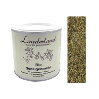 Lunderland Bio Seealgenmehl 400g Einzelfuttermittel für Hunde und Katzen + Löffel