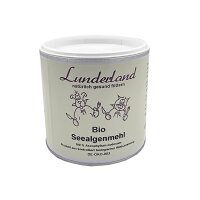 Lunderland Bio Seealgenmehl 400g Einzelfuttermittel für Hunde und Katzen + Löffel