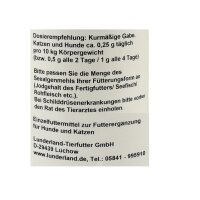 Lunderland Bio Seealgenmehl 400g Einzelfuttermittel für Hunde und Katzen + Löffel
