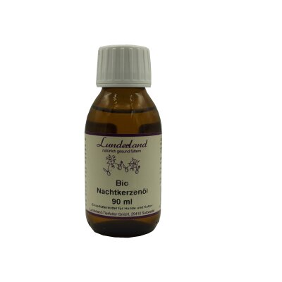 Lunderland Bio Nachtkerzenöl 90ml Einzelfuttermittel für Hunde und Katzen