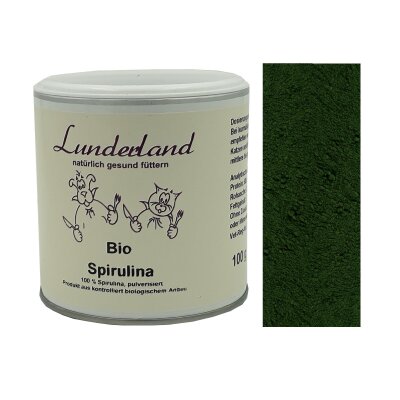 Lunderland Bio Spirulina 100g für Hunde und Katzen gemahlen und ohne weitere Zusätze