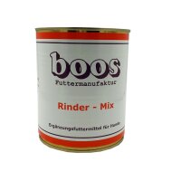 Boos Rinder Mix 800g mit Rinderpansen, Rinderkehlkopf, Rindfleisch für Hunde und Katzen