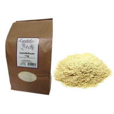 Lunderland Kartoffelflocke 1kg gegart und geflockt / feine Flocken für Hunde
