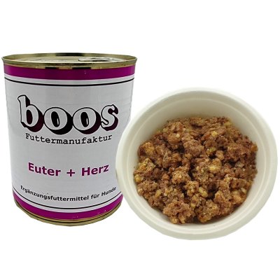 Euter + Herz (vom Rind) 800g Dose Hundenahrung barf von Boos 