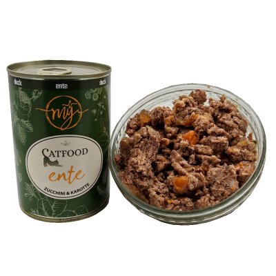 my catfood Ente mit Zucchini und Karotte 400g mÿ Nassfutter Katzenfutter Alleinfuttermittel