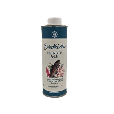 Paul & Paulina Dorschlebertran 250ml Omega-3 + Vitamin D Einzelfuttermittel für Hunde und Katzen