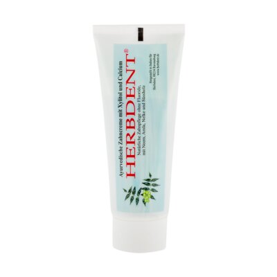 Herbdent Ayurvedische Zahncreme 80ml mit Xylitol, Calcium, Neem / Ohne Fluoride!