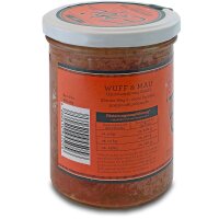 Ebbi BIO Hundefutter Geflügel Pur 400g Glas mit Pute, Hähnchen, Hähnchenherzen, Hähnchenleber