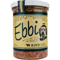 Ebbi BIO Hundefutter Rind 400g Glas mit Äpfeln, Karotte, Reis 